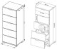 Комод 5Ш Миромарк ЛУНА Лава + Дуб крафт