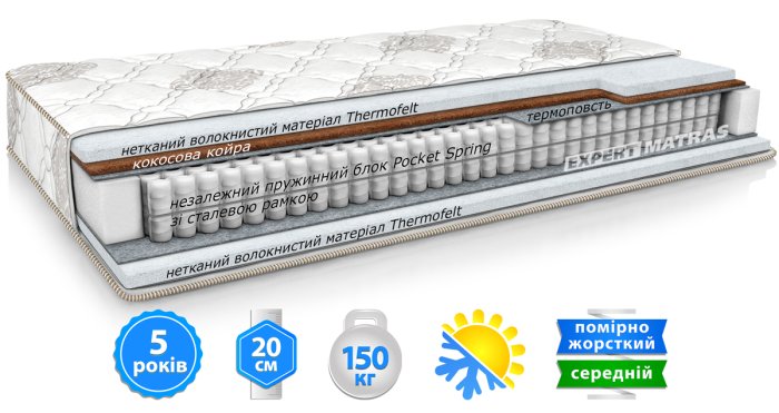 Матрас CAPPUCCINO SOFT PLUS / КАПУЧИНО СОФТ ПЛЮС 80х190 см