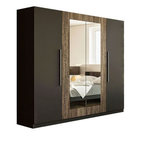 Шафа 4Д Світ Меблів ЛІЛЕЯ НОВА Антрацит + Дуб фрегат