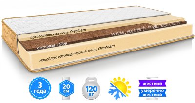 Матрас Euro Foam RELAX COCOS / РЕЛАКС КОКОС 160х190 см