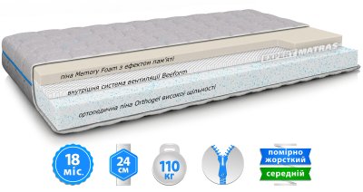 Матрас ORTHOPEDIC SENSO NEW / ОРТОПЕДИК СЕНСО НЬЮ 180х190 см